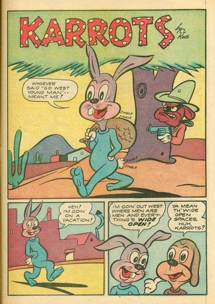 Karrots by Cy King cartoon rabbit and dog